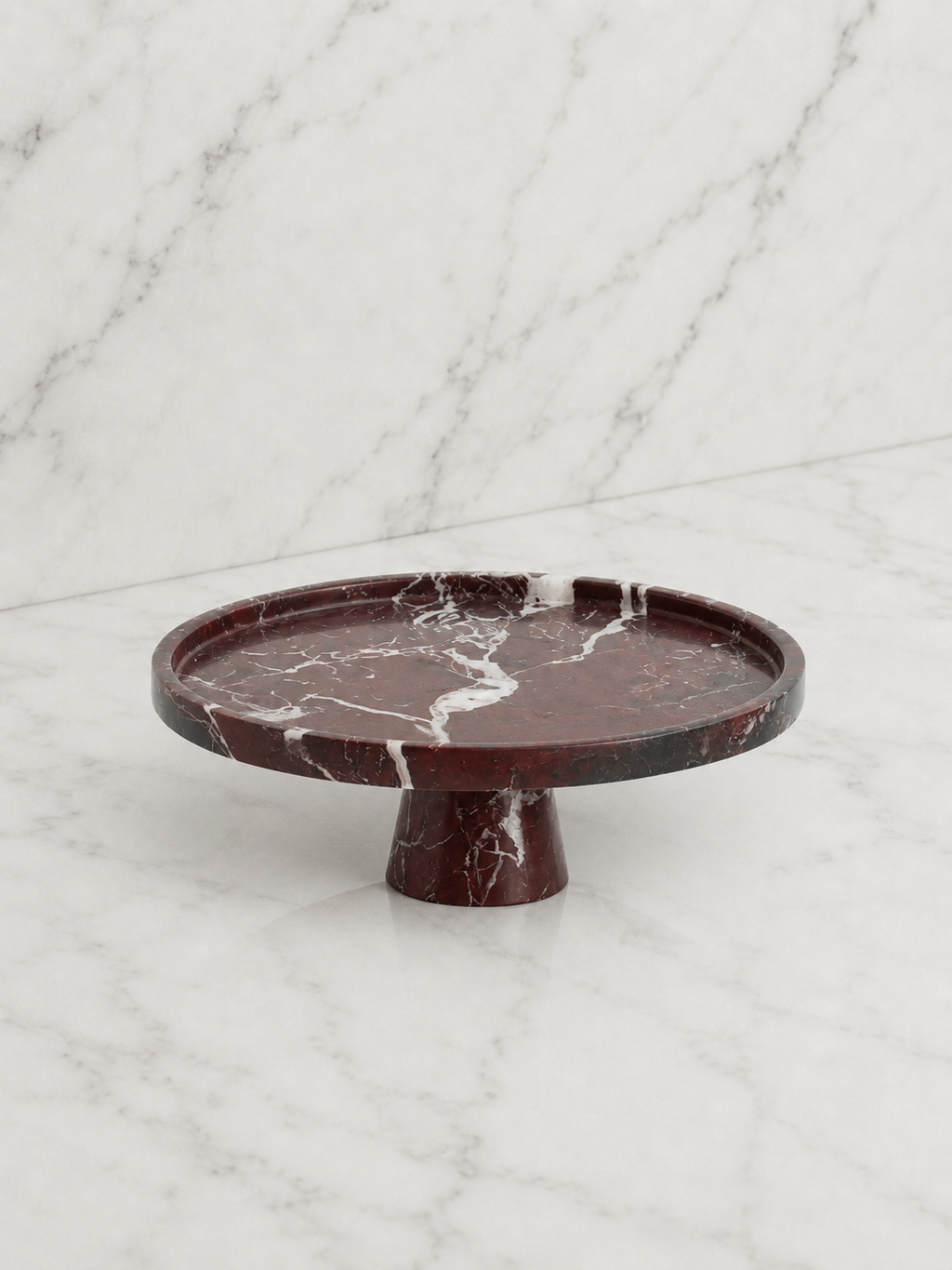 Kagefad i Rosso Levanto Marmor