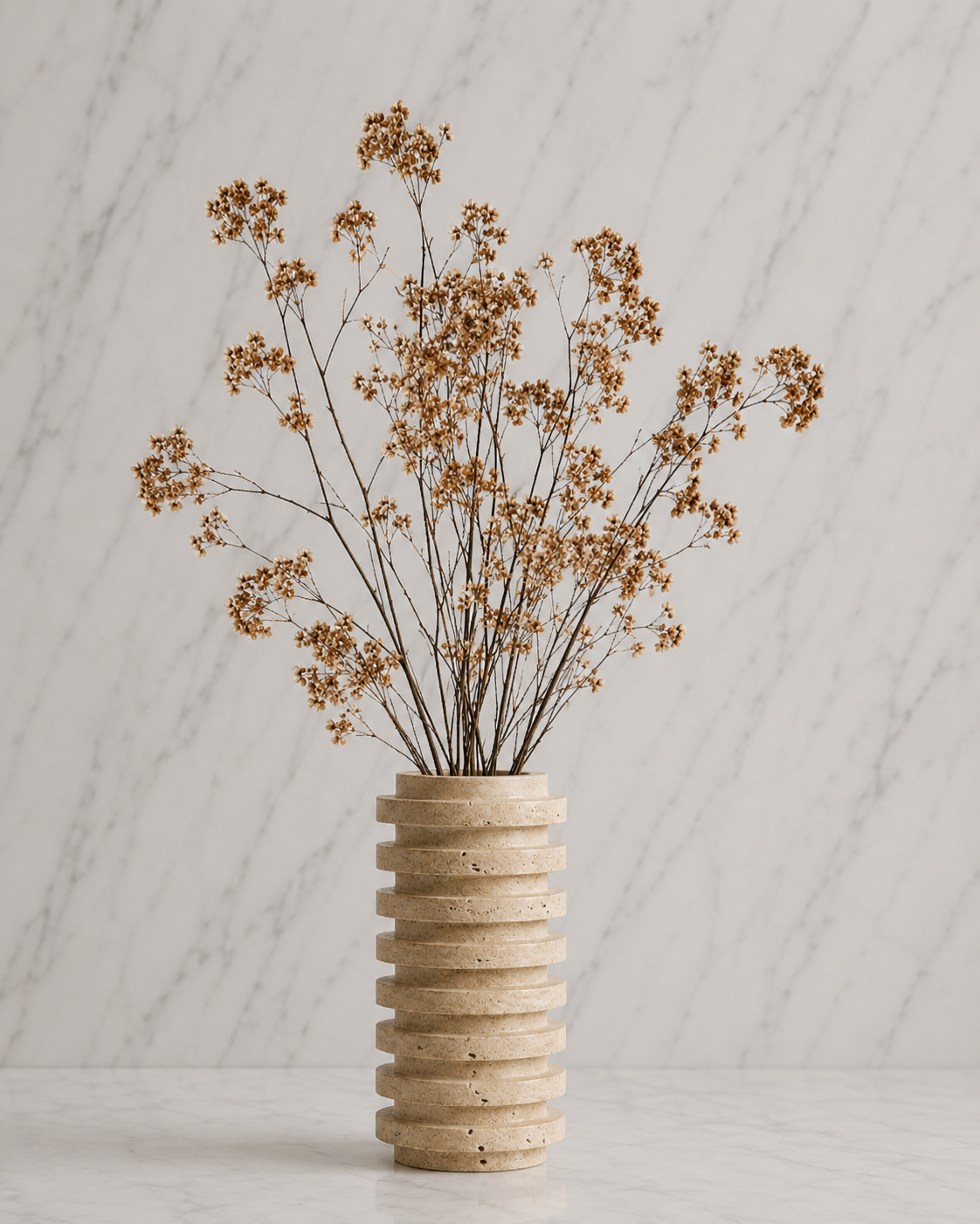 Vase i Travertin